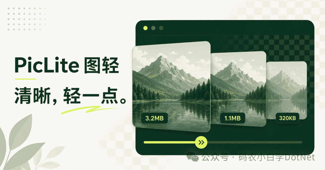 PicLite 图轻下载：开源跨平台图片/GIF 压缩神器，本地处理智能择优