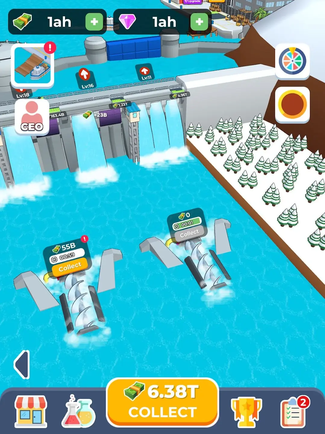 水坝全景