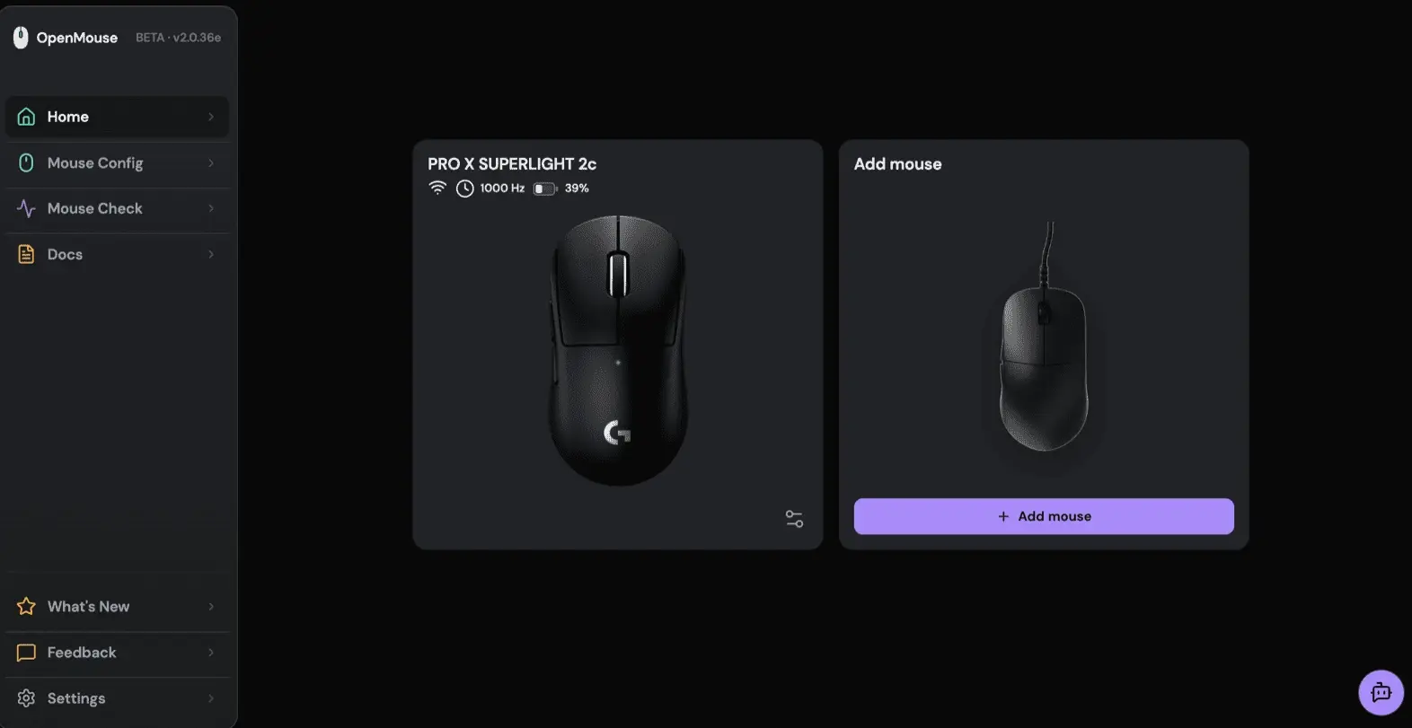 OpenMouse 设备首页示例，图片来自 HelloGitHub 项目介绍页